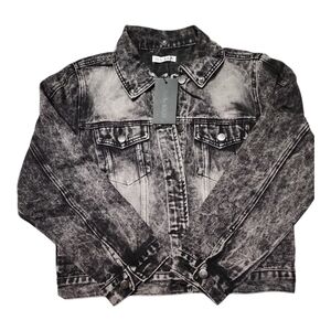 Ava-Kris Black Denim Jacket